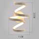 thumbnail image 2 of Aplique de pared LED en espiral de 18 W para salón, mesita de noche, dormitorio y pasillo. Aplique de pared moderno y sencillo de aluminio acrílico blanco., 2 of 5