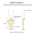 thumbnail image 3 of Rosec Jewels Natural Diamond Infinity Heart Pendant Necklace for Women - HI-SI Quality - Ready to Gift for Valentines Day, 14K Yellow Gold, 3 of 9