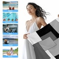 thumbnail image 5 of Black White Grey Color Block Beach Towels Blanket Soft&Absorbent Quick Dry Microfiber Abstract Modern Geometric Pool Towels for Swimming ,Yoga, Sports, Gym, Camping,Large 35X70in,, 5 of 8