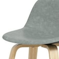 thumbnail image 3 of Simpli Home Randolph Mid Century Modern 28 inch Bentwood Counter/ Bar Height Stool (Set of 2) in Stone Grey PU faux leather, 3 of 11