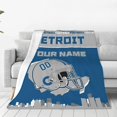 thumbnail image 6 of Custom Detroit Blanket Personalized Throw Blankets Name and Number for Men Women Boy Football Style Decor Gifts, 6 of 6