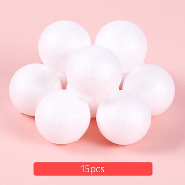 Bola de bricolaje hecha a mano Bolas de espuma de poliestireno DIY Artes y manualidades Bola de espuma blanca 15 piezas 100 mm perfke Bolas de espuma sólida