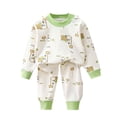 thumbnail image 1 of Odeerbi 6M-10Y Pijamas de Algodón de Verano Para Niños Con Mangas Largas Y Pantalones Con Estampados Suaves Pijamas de Dos Piezas, 1 of 5
