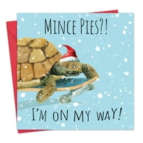 Twizler Funny Christmas Card - Tortoise - Happy Christmas Card - Xmas Card for Men or Women