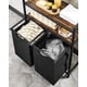 thumbnail image 4 of Cesto para Ropa Sucia, Cesta Colada con 2 Bolsas Extraíbles, 46 L por Bolsa, 2 Estantes, Baño, Lavandería, Marrón Rústico y Negro, 4 of 9