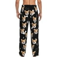 thumbnail image 3 of Wyobmus Unisex Soft Pajama Pants for Men And Women Valentine'S Day Corgi Graphic Couple Pj Bottoms Lightweight Sleepwear Pajamas With Elastic Waist Drawstring Size S-5XL B-Multicolor, 3 of 6
