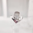 thumbnail image 2 of Rainbow Moonstone Ring, Rough Moonstone Gemstone Ring, June Birthstone, V Crown Band, 925 Sterling Silver, Womens Ring, Christmas, Thanksgiving, Handmade, Statement Jewelry, Rough Gemstone Jewelry, 2 of 2