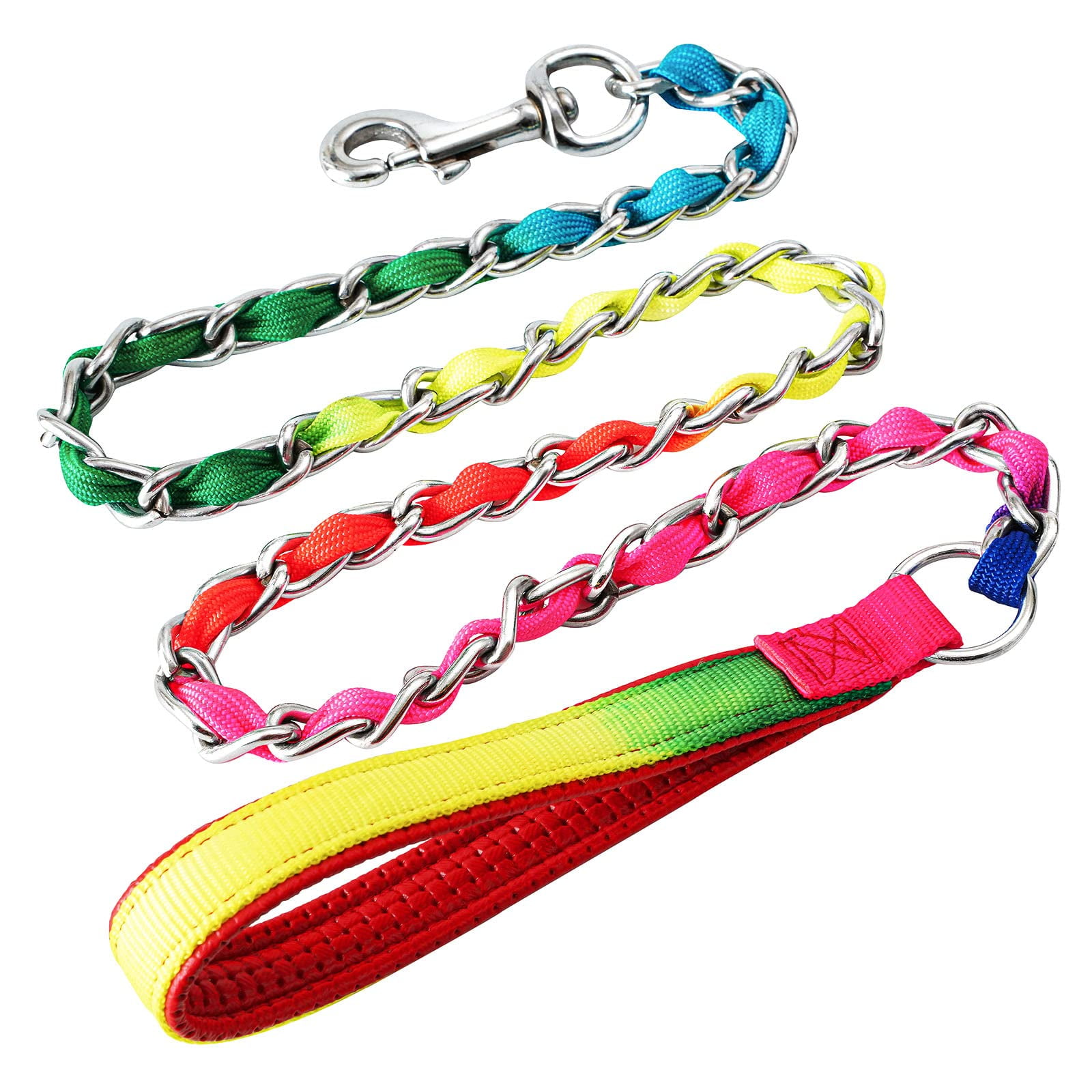 Chew Proof Dog Leash Large Dogs, Heavy Duty Chain Leash for Large Breed Dogs, Metal Dog Leash