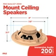thumbnail image 3 of Pyle 200W 6.5" Flush Wall/Ceiling Speakers Spring-Loaded Terminals, 2 Pair, 3 of 7