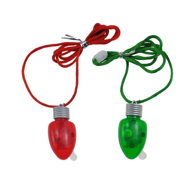 Collares con bombillas navideñas que se iluminan, collares festivos, accesorios navideños con luces intermitentes para mujeres, hombres y niños, regalos para fiestas navideñas, calcetines navideños