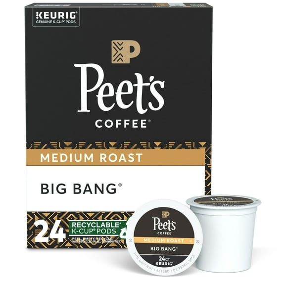 Peet's Coffee K-Cup Pods, Big Bang Medium Roast (24 Count) Single Serve Pods Compatible with Keurig Brewers