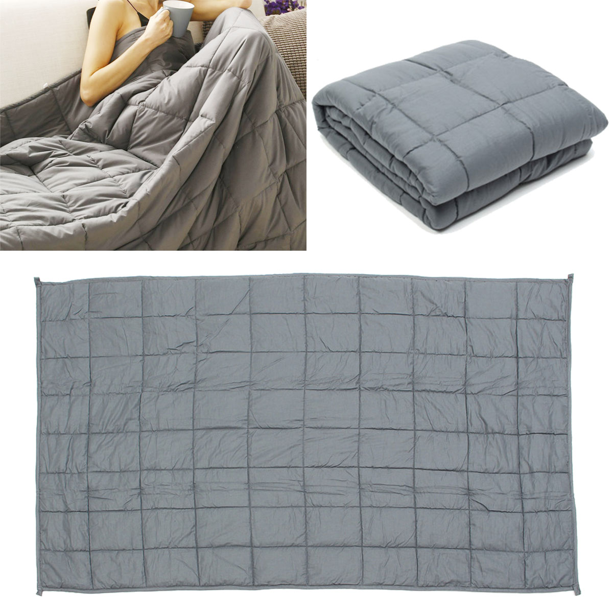 Weighted Blanket (60" x 80",20 / 25 lbs) Cotton Heavy Blanket to