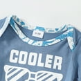 thumbnail image 5 of 12 Months Baby Boys Clothes 18 Months Boys 3PCS Outfits Set Letter Glasses Print Infant Boys Short Sleeve Top Pants Set with Hat Blue, 5 of 9