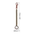 thumbnail image 2 of 2pcs Retractable Coil Spring Keychain with Lobster Clasp Keyring 17.5cm Brown 2 Pcs, 2 of 6