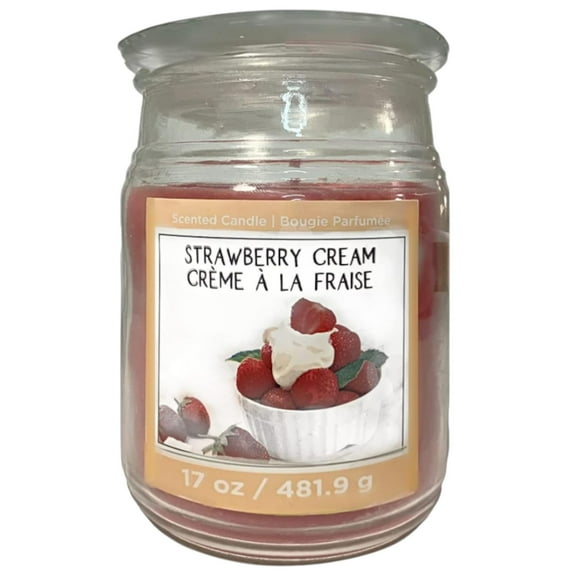 Ashland Jar Candle - Strawberry Cream Scented Candle, 17 oz