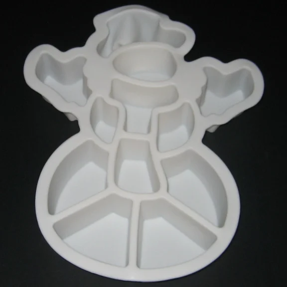 Urbantrend Silicone Snowman Pull Apart Cupcake Pan Cake Baking Mold White New
