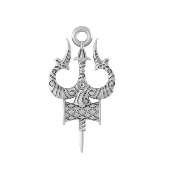 Sterling Silver (92.5% purity) God Shiva Pendant for Men & Women Pure Silver Bhagwan Shiv Ji Locket for Good Health & Wealth INCLUDING Silver Chain