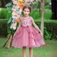 thumbnail image 2 of Vestido de novia con forma de pastel de flores para niños de tamaño pequeño y mediano de Europa y Estados Unidos, vestido de princesa, vestido de pasarela, vestido corto de alta gama para, 2 of 6