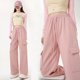 thumbnail image 2 of Pantalones de chándal de estilo otoño e invierno para mujer, de estilo callejero, de moda, con múltiples bolsillos, holgados y atados al tobillo, 2 of 5