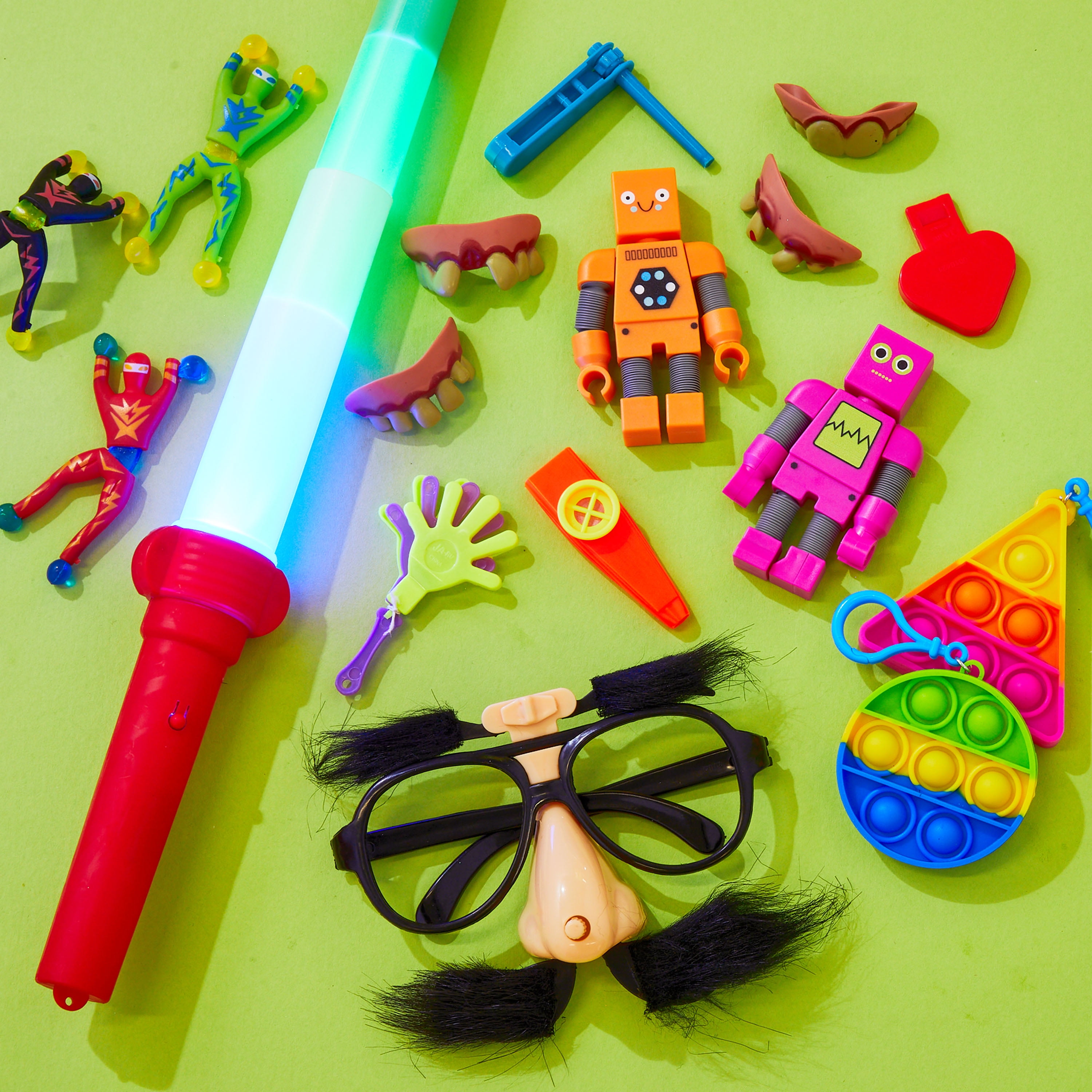 Multicolor Pop Tube Robot Party Favors, 4 Count, by Way To Celebrate