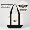 thumbnail image 4 of Halloween Canvas Tote Bag, Reusable Shopping Bag, Cute Spooky Shoulder Handbag for Women, Halloween Party, Travel, Grocery and Daily Use, 4 of 6