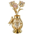 thumbnail image 5 of Matashi Crystal Mothers Day Gift 24K Gold Plated Beautifully Crafted Tulips with Butterfly In A Vase Table Top Ornament, 5 of 5
