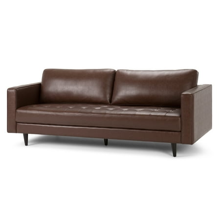Brooklyn Max Thomas Sofa Bed In Faux Leather Brown Brooklyn Max Thomas Sofa Bed In Faux Leather Brown