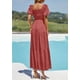thumbnail image 2 of Vestido Maxi PRETTYGARDEN con Escote Cuadrado y Mangas Abullonadas Rosa Talla L, 2 of 8