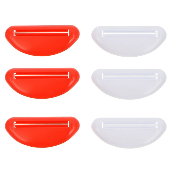 WHAMVOX 6pcs Toothpaste Squeezer Handheld Tube Extruder Home Gadget (Random Color)