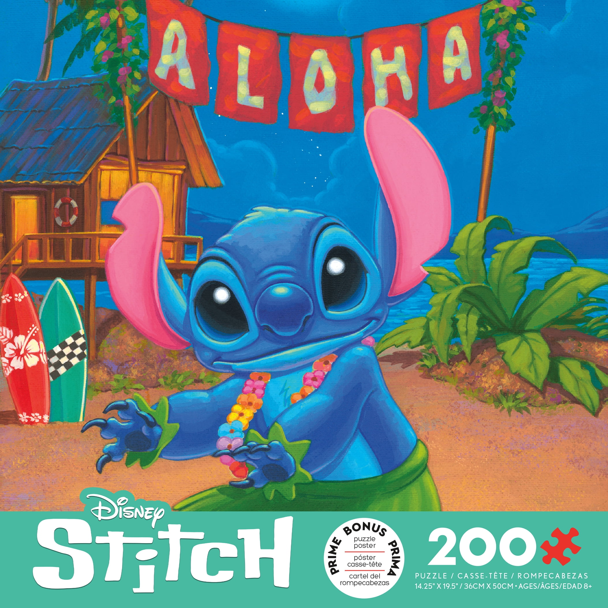 Ceaco 200-Piece Disney Friends Hula Stitch Interlocking Jigsaw Puzzle