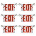 thumbnail image 2 of Ciata Ultra Bright Led Decorative Red Exit Sign & Emergency Light Combo with Battery Backup, Fire Exit Sign with Lights, Lighted Exit Signs with Battery Backup, 6-inch Red Letters - 6 Pack, 2 of 4