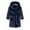 Navy, variant on Besolor Toddler Boys Girls Flannel Robe Sleepwear Soft Plush Hooded Bathrobe Kids Fall Winter Pajamas with Belt