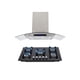 thumbnail image 1 of Campana Pared ODIPO Ventex Capella 90CMS CRISTAL CURVO TIPO ISLA NEGRO 76 CM 5 Q, 1 of 4