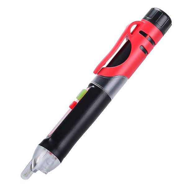 Pluma detectora de voltaje de CA sin contacto, 12v-1000v / 48v-1000v Probador de punto de interrupción de sensibilidad alta / baja de rango dual con linterna Lcd Alarma de sonido intermitente Ba ZefeiWu 8390613076656
