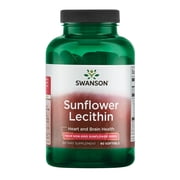 Swanson Sunflower Lecithin Non-gmo 1,200 mg 90 Softgels