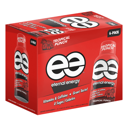 Eternal Energy Premium Energy Shot, Tropical Punch, 1.93 fl oz, 6