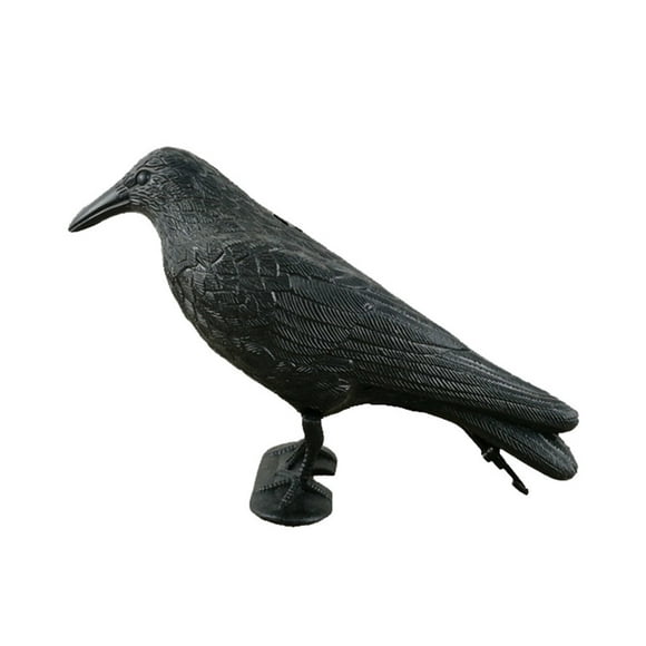 jovati Simulation Hunting Bait Decoration Plastic Scary Bird Crow Jewelry