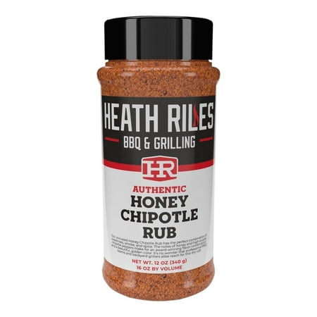 Heath Riles BBQ Rub - Honey Chipotle Seasoning, Champion Pitmaster Recipe, Legendary Rubs For Smoking & Grilling, 70+ BBQ Championships, 12 oz.