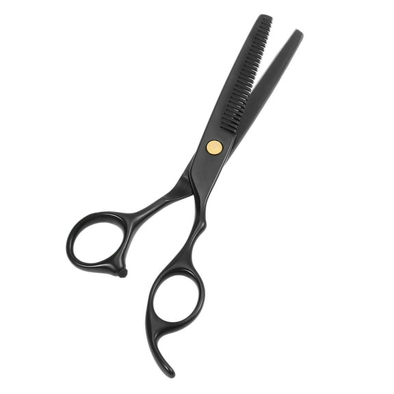 Unique Bargains Portable 6" Length Thinning Scissors Hair Cut for Men Women Black