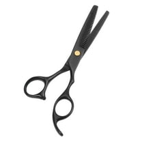 Unique Bargains Portable 6" Length Thinning Scissors Hair Cut for Men Women Black