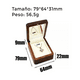 thumbnail image 3 of Caja De Madera Nogal Colgante Collar Con Espejo Portátil Rectangular Lab.G  Café, 3 of 5