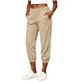 thumbnail image 2 of BUIGTTKLOP Corduroy Capri Pants for Women High Waisted Pull on Active Jogger Capris Baggy Cropped Jogger Pants with Pockets, 2 of 8