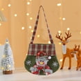 thumbnail image 4 of B Non-Woven Fabric Christmas Candy Gift Bags Snowman Character Drawstring Pouch For Holiday Presents, 4 of 7