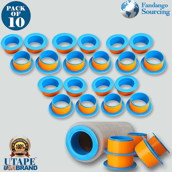 Pallet Packing Stretch Wrap Dispenser with Smooth Rolling Wheel and Comfortable Grip Pack of 10