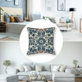 thumbnail image 5 of nygtbtfer Blue White Pillow Set of 2, Persian Carpet Design Decorative Throw Pillows Linen Farmhouse Cushion Pillow Covers for Sofa Couch Outdoor Decor White, 5 of 7