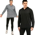 thumbnail image 2 of Men's Hoodies Dry-Fit Moisture Wicking Performance Long Sleeve T-Shirt ​for Hiking Fishing Running, 2 of 9