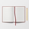 thumbnail image 2 of DESIGNER HARDCOVER JOURNAL-RUSTICA-LINED/RULED NO BLEED PAPER-GOLD FOILED-SATIN SILK BOOKMARK, 2 of 4