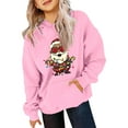 thumbnail image 3 of Byoo Toddler Girl's Christmas Hoodie Santa Cartoon Print Hooded Sweatshirt Pullover Top, 3 of 3