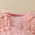 thumbnail image 5 of ENFLASH Baby Girl Spring Fall Clothes Cute Newborn Girls Dress Long Sleeve One Piece Romper with Tulle Skirt+ Headband 2pcs Set 0-18 Months, 5 of 8
