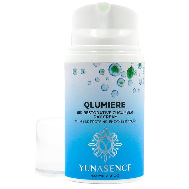 YUNASENCE QLUMIERE Crema de pepino calmante biorestauradora con aminoácidos Ácido hialurónico Enzimas Caviar. Hidratante Protector.